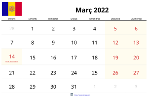 Calendari Març 2022