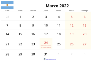 Calendário de Março de 2022 Calendário de Março de 2022