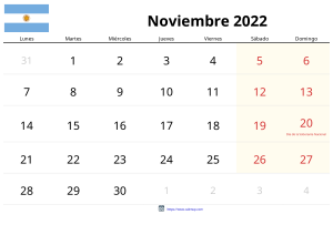 Calendário de Novembro de 2022 Calendário de Novembro de 2022