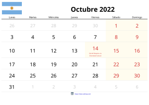 Calendário de Outubro de 2022 Calendário de Outubro de 2022
