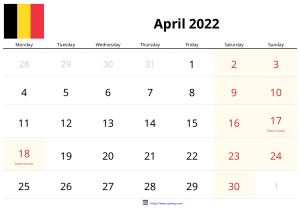 April 2022 Kalender April 2022 Kalender