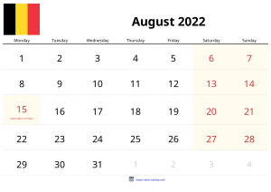 Augusti 2022 Kalender Augusti 2022 Kalender