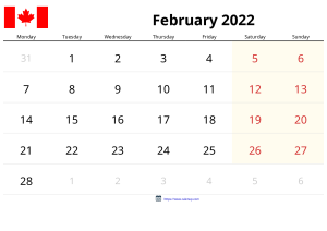 February 2022 Calendar