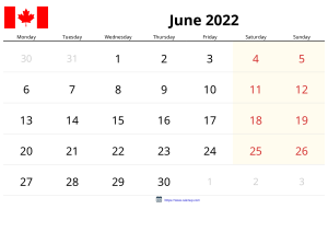 June 2022 Calendar