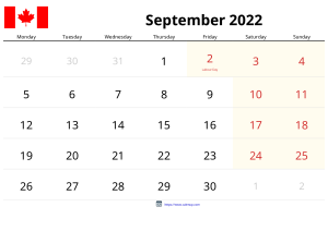 September 2022 Calendar