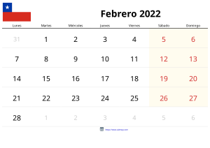 Februar 2022 Kalender