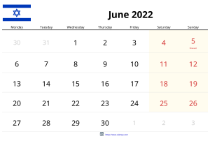 Calendario Junio 2022 Calendario Junio 2022