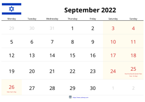 Calendario Septiembre 2022 Calendario Septiembre 2022