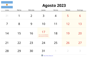 Calendario Agosto 2023 Calendario Agosto 2023