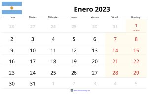 Calendario Enero 2023 Calendario Enero 2023