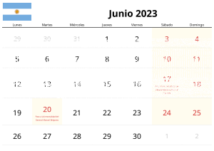 Calendario Junio 2023 Calendario Junio 2023