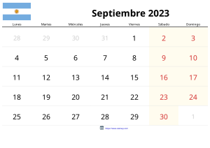 Calendario Septiembre 2023 Calendario Septiembre 2023