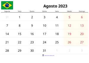 August 2023 Kalender