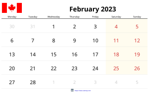 February 2023 Calendar