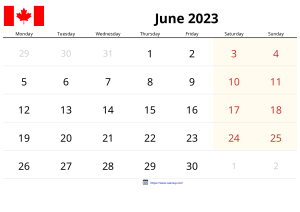 June 2023 Calendar