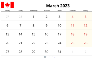 March 2023 Calendar