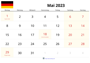 Mai 2023 Kalender