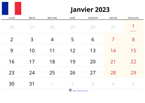 Januar 2023 Kalender