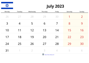 Calendari Juliol 2023