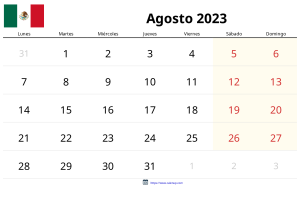 Augustus 2023 Kalender