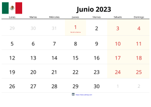 Calendário de Junho de 2023 