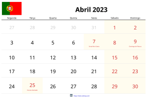 Calendario Abril 2023 Calendario Abril 2023