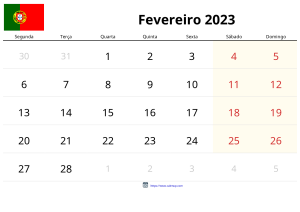Calendario Febrero 2023 Calendario Febrero 2023