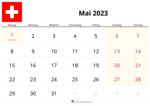 Calendario Mayo 2023