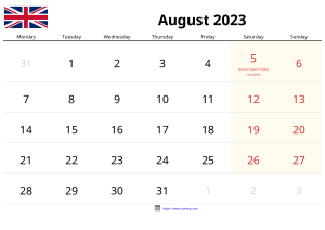 Calendari Agost 2023