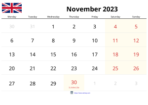 Calendari Novembre 2023