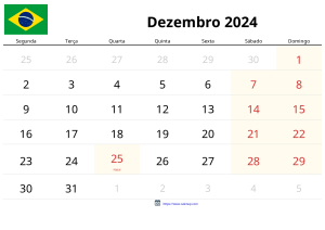 Calendario Diciembre 2024