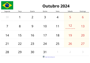 Calendario Octubre 2024