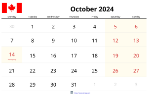 October 2024 Calendar