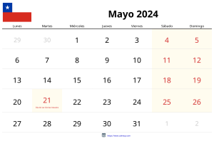 Calendario Mayo 2024