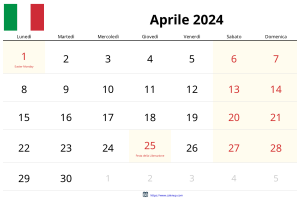 Aprile 2024 Calendario