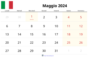 Maggio 2024 Calendario