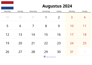 Augustus 2024 Kalender