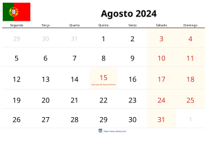 Calendario Agosto 2024 Calendario Agosto 2024