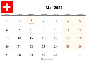 Calendario Mayo 2024