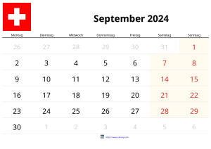 Calendario Septiembre 2024