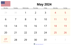 Maj 2024 Kalender