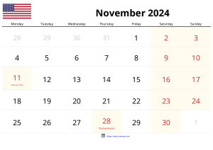 November 2024 Kalender