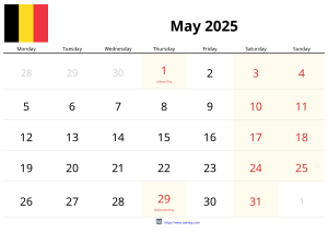 五月 2025 日历 五月 2025 日历