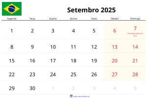 September 2025 Kalender