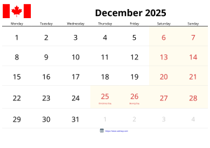 December 2025 Calendar