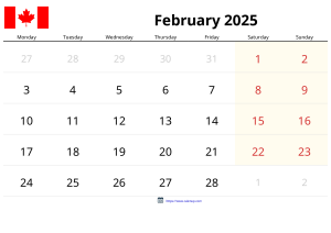 February 2025 Calendar