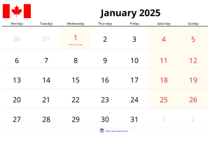 January 2025 Calendar