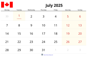 July 2025 Calendar