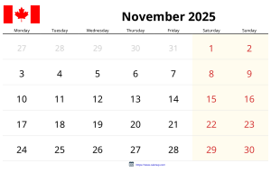 November 2025 Calendar