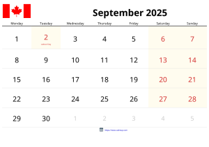 September 2025 Calendar